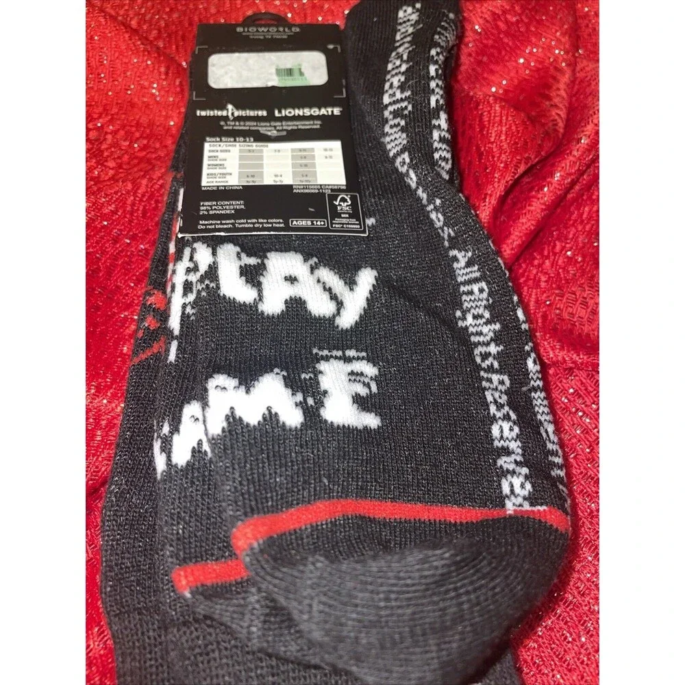 SAW I Want to Play a Game Men's Crew Socks Size 8-12 Horror Set of 2